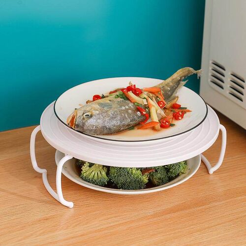 Microwave Storage Rack for Heating Meals, Multi-level Steami