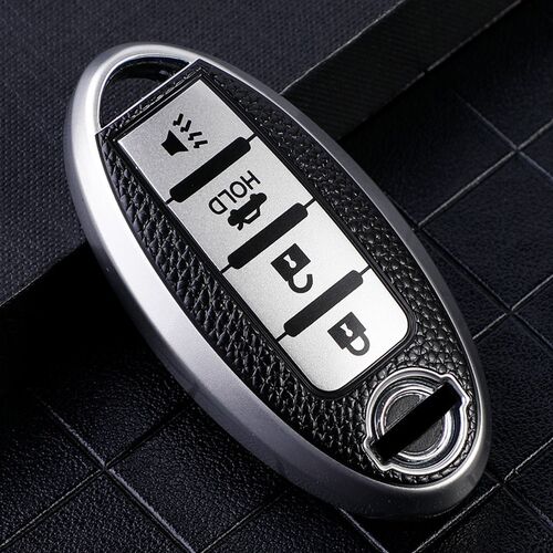 TPU Leather Car Key Case Cover for Nissan Leaf Micra Qashqai