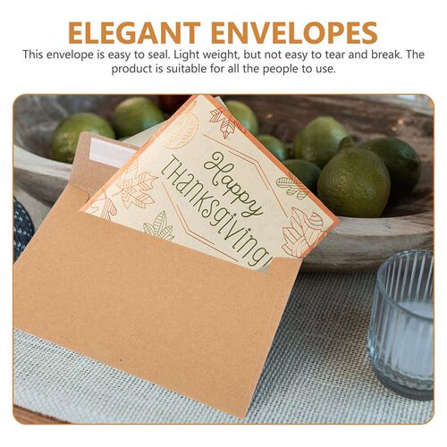 50 Pcs Invitation Photo Envelope Kraft Envelopes Greeting Ca