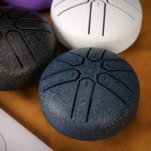 3 Inch 6 Notes Steel Tongue Drum Mini Rain Drums Outside Hol