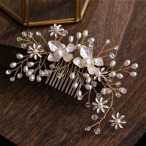 Bridal Headpiece Comb Pearl Hair Accessory 2025 Handmade Wed