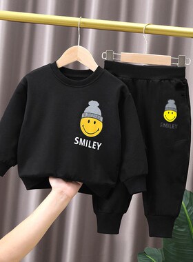 2-12Y Children Autumn Clothes Set Kids Boy Girls Smiling Fac