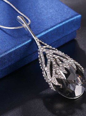 Fashion high-end crystal diamond-encrusted water drop sweate