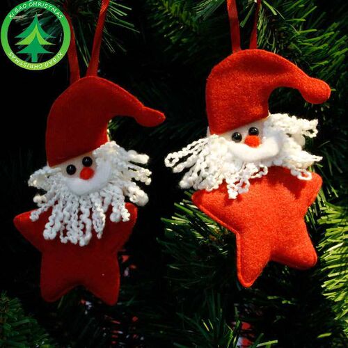 Xibao Christmas red non-woven pendant beard Santa Claus five