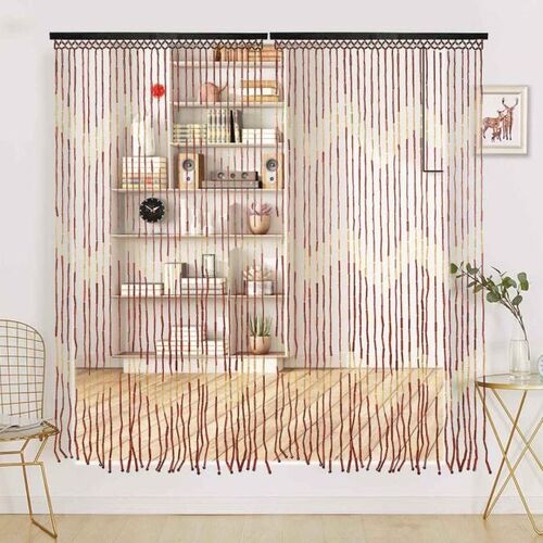 Handmade Fly Screen Wooden Bead Curtain 220x90cm 31 Lines Wo