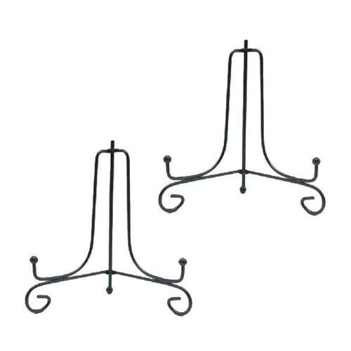 2 Pcs Iron Easel Dish Rack Display Stand Plate Holder Photo