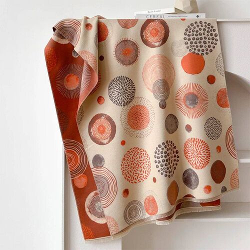 2024 Latest Design Winter Two-Sided Jacquard Cashmere Scarve