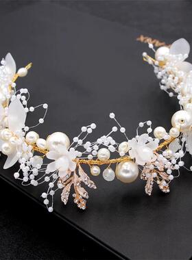 New High Quality Spring Bohemian Pearl Crowns Beach Hawaii F