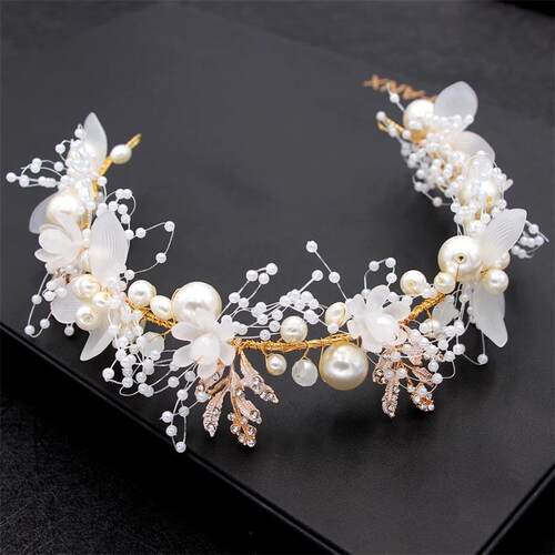 New High Quality Spring Bohemian Pearl Crowns Beach Hawaii F