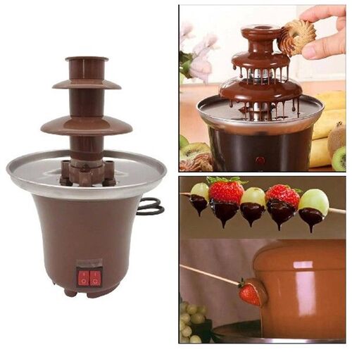 Compact Electirc Chocolate Fondue Fountain 3 Tiers Hotpot