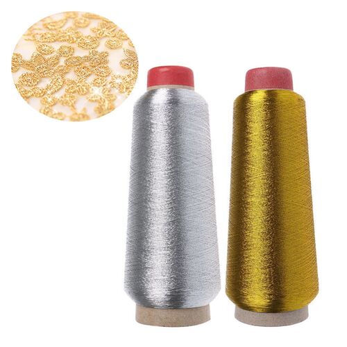 Metallic Thread Embroidery Gold Silver Machine Embroidery Th