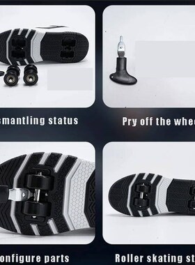 Four wheel roller shoes Boys girls walking shoes Casual outd