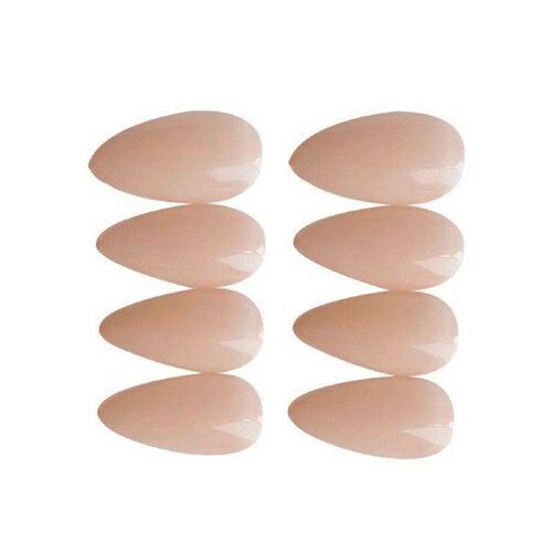 Press-On Manicure Nails Natural Full Cover Nude Pink Almond