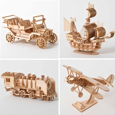 3D Wooden kit for Assembly Puzzle Laser Cutting Sailing Ship