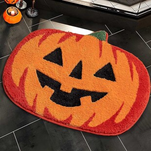 Bathroom Halloween Mat Floor Mat万圣节地垫 Pumpkin
