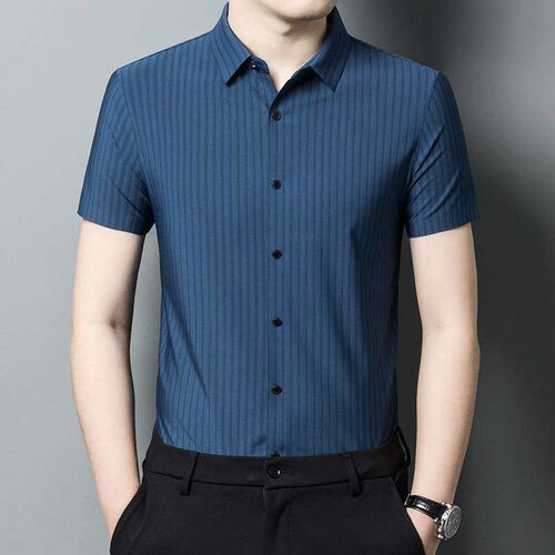 Doggy and Handsome Short-sleeved Mens Shirt Containing Mulb