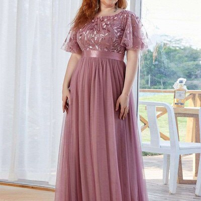 2023 NEW Plus Size Dress  Robe De Soiree Sparkle Evening Dre