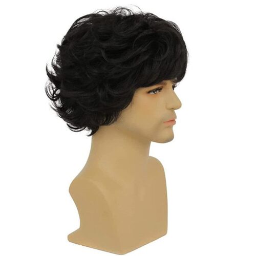 Wig Mens Short Curly Hair Fluffy Denim Style Mens Hair Hig