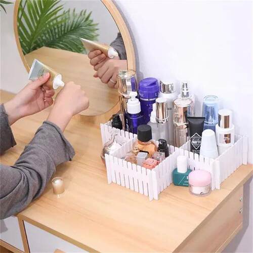 4/8Pcs DIY Adjustable Storage Partition Board Plastic Drawer