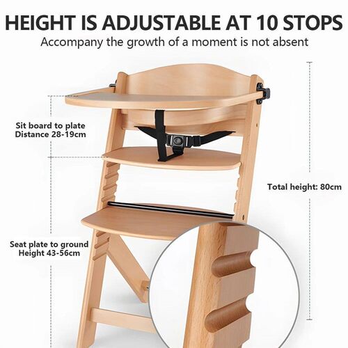 Portable detachable and adjustable height wooden childrens