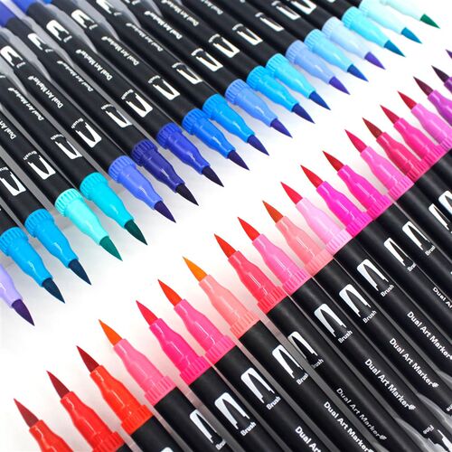 12/24/36/48 Colors Art Marker Dual Brush Pens Brush and Fine