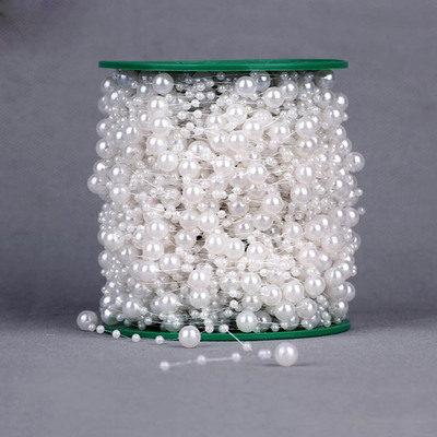 5 Meters Artificial Pearls Beads Chain Garland Flowers DIY W