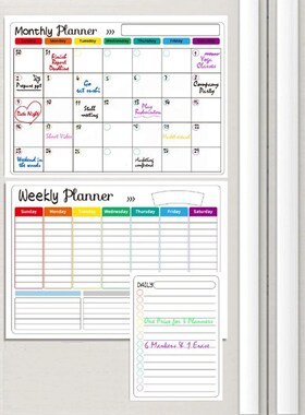Fridge Sticker Message Board Menu Magnetic Calendar For Frid