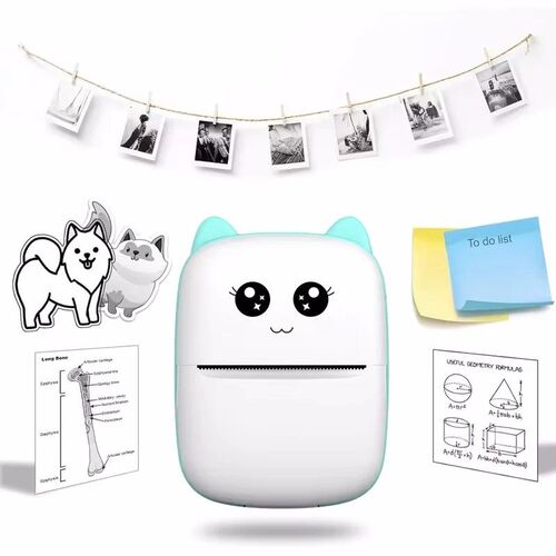 Portable thermal printer mini cat print photo pocket thermal