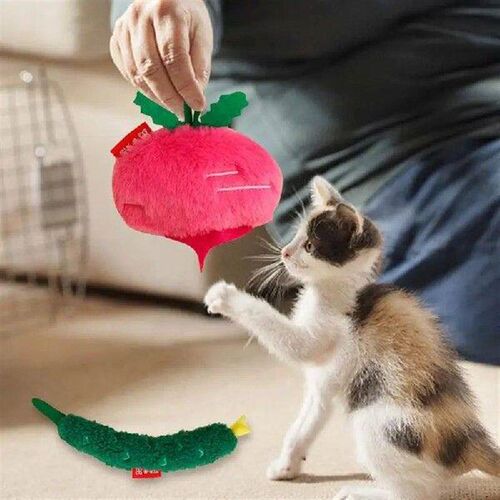 Squeaky Cat Toys Catnip Toys Cucumber Stuffed Chew Toys