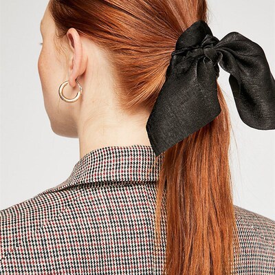 6.5Inch Candy Color For Women Hair  Scrunchie Bows tail Hold