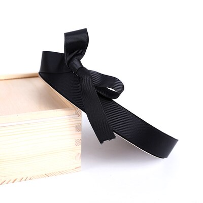 Black thread with ribbon horizontal weave ribbon highdensity