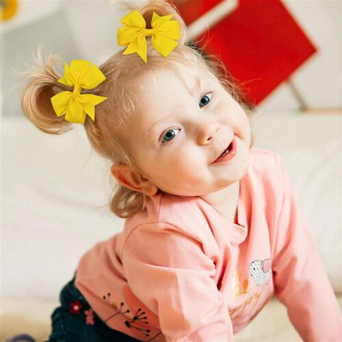 20/40Pcs Sweet Random Candy Color Bow Hair Clip Set for Baby
