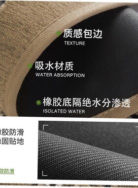 Kitchen floor mat Dirt resistant carpet woven mat编织垫子