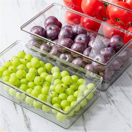 Elegant Clear Plastic Stackable Storage Container with
