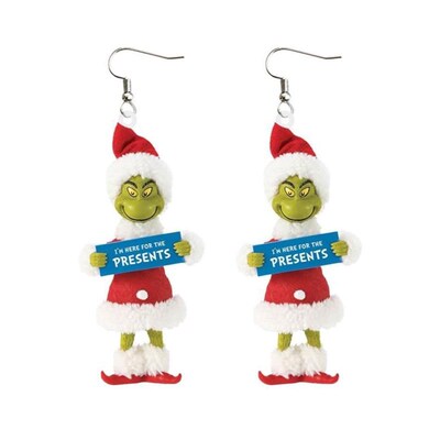 New Christmas Earrings Creative Cartoon Earrings圣诞卡通耳环