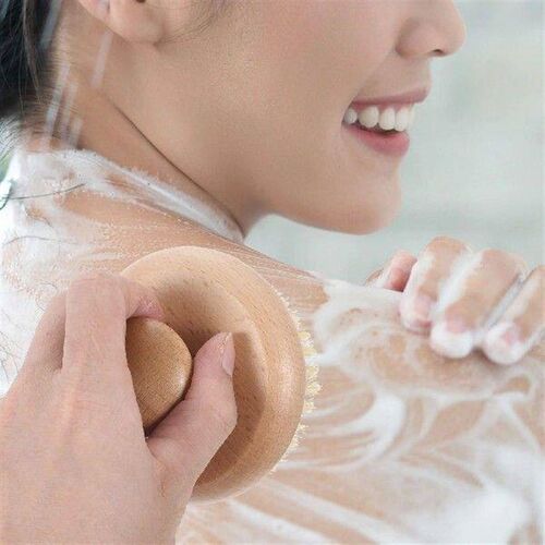 Shower Sponge with Handle Round Scrub Brush Cleaning for