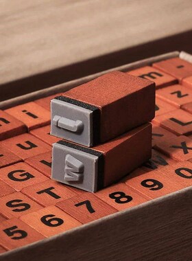 70 Pcs Alphabet Stamps Vintage Wooden Rubber Letter Number S