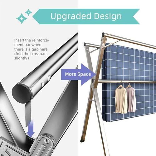Clothes Drying Rack, 79 inch Heavy Duty Stainless Steel Laun