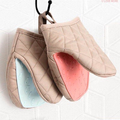 One Piece Silicone Anti-scalding Oven Gloves Mitts Kitchen S