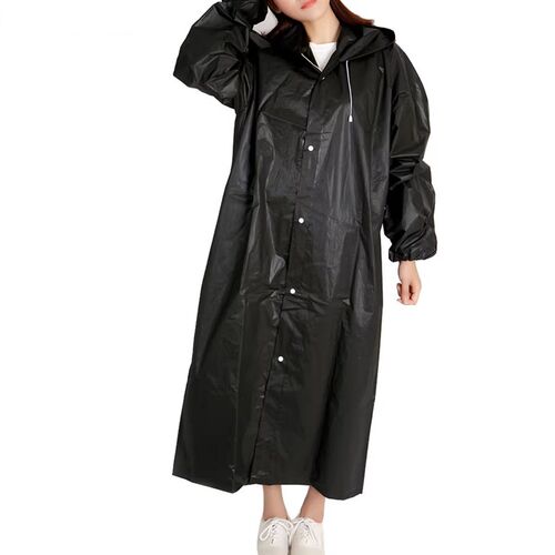 Men Women Raincoat Outdoor Rainwear EVA Cloth Hoodie Long Ra