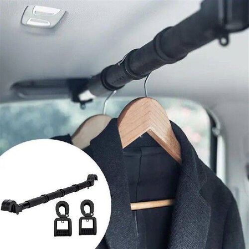 Car Clothes Hanger Bar Retractable Metal Clothes Hanger Bar