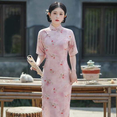 Bei Zhiyun retro style temperament ancient cheongsam full op