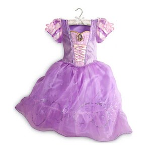 Girls Rapunzel Princess Costume Party Fancy Flower Vestido S