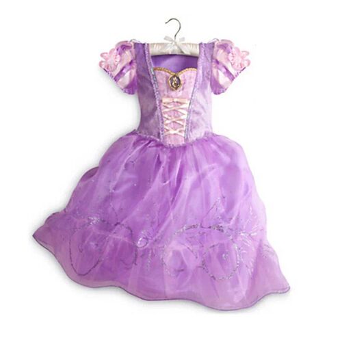 Girls Rapunzel Princess Costume Party Fancy Flower Vestido S