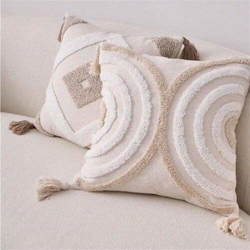Cotton Linen Pillow Cover Boho Textured Throw Pillow Covers