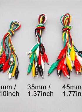 10pcs 50cm Clip Number 28/35/45mm Alligator Clips with Wires
