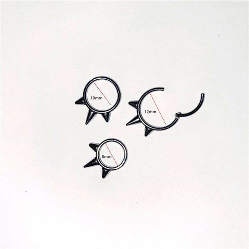 1Pcs Titanium Steel Hoop Piercing Lip Ring Goth Rivet Lip Pi