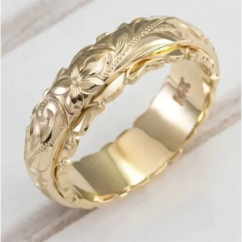 Delysia King Women Carving Rose Ring Anniversary Gift  rendy