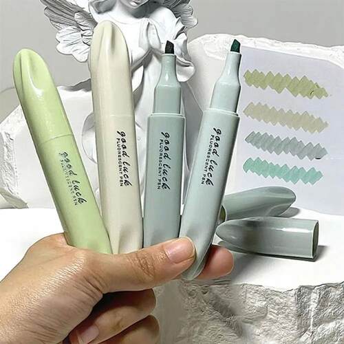 4PCS/Set Morandi Double Head Highlighters Reading Drawing Ke