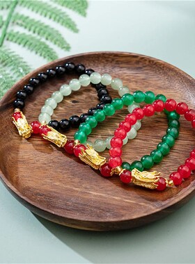 2024 New Dragon Year Zodiac Bracelet Lucky Pixiu Red Rope At